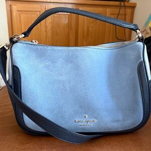Kate Spade Light Blue and Black Shoulder Bag